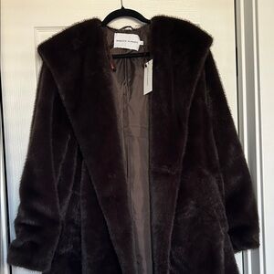 Rebecca Minkoff Brown Faux Fur Coat